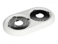 МЕЗОНИНЪ РЕТРО УСАДЬБА Рамка 2-местная ABS-пластик БЕЛЫЙ,  GE30702-01