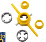 Набор плашек для ПВХ труб 5 предметов  Х-pert 1&quot; - 3/4&quot; - 1/2&quot;