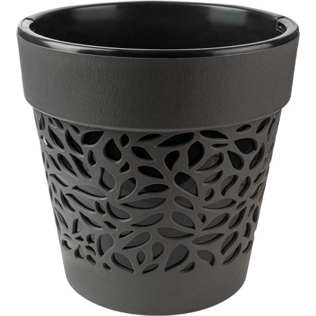 Кашпо Блоссом 3,5 л Трюфель/Чёрный КШ-1288 х12