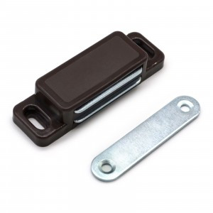 Магнит мебельный  L-74 h-15 коричневый (комплект 4шт. цена за комплект)  (80,5) StahlBuro