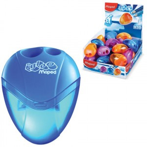 Точилка MAPED "I-Gloo", 2 отверстия, с контейнером, ассорти, дисплей, 534756 224962