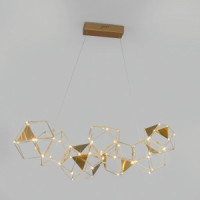 Eurosvet св-к св/д подвес. LED 2979lm 950х310х1500 мет медь Uma 90368/7 Умный дом a065028