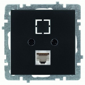 Nilson TOURAN-ALEGRA-THOR мех. роз. комп. 1 мест. СУ (RJ45 CAT5)  матовый черный 24380444