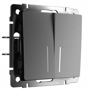 Werkel мех. выкл. СУ 2 кл. 10А, проходной  (инд.) (графит матовый) W1122164 a063102