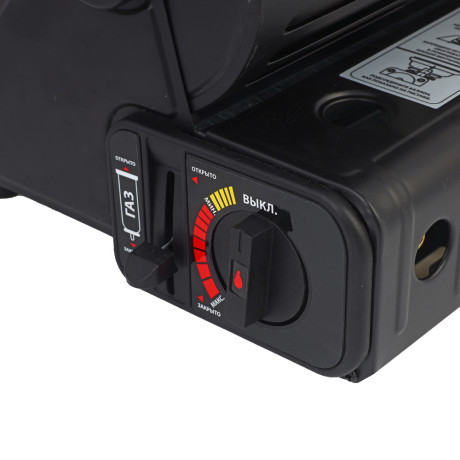 Обогреватель газ. + плитка тм ЕРМАК, 29х26х24см, 1.9кг, пьезоэлектрич.поджиг, цанг. захват