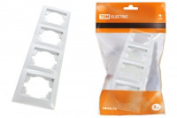 TDM Лама рамка СУ 4 мест. бел. (горизонт.) (12!) SQ1815-0032