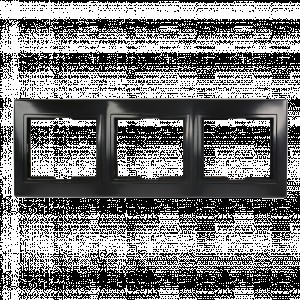 Smartbuy Венера Рамка 3-местная горизонтальная черная  (SBE-01b-00-FR-3)