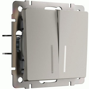 Werkel мех. выкл. СУ 2 кл. 10А проходной (инд.) (дымчатый) W1222104