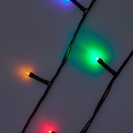 СНОУ БУМ Гирлянда эл. вьюн 9м, 100 LED, мультицвет, 8 реж, ПВХ черный, 220В