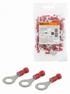 TDM Наконечник кольцевой изолированный НКИ с легким вводом проводника 1,5-6 (100 шт.)  SQ0502-0203