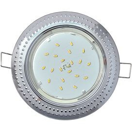 Ecola GX53 H4 св-к "Чеканка" Хром 43x115 FC61H4ECB (10!)