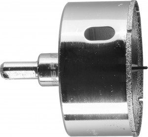 Коронка алмазн. кафель/стекло, d65мм, Р60, центр. сверло, имбусовый ключ, ЗУБР Профессионал 29850-65