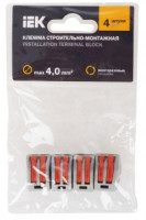 IEK клемма с рычагом СМК 222-412, 2х(0,08-2,5(4)мм2) 32А (уп.4шт, цена за уп) UKZ-004-412