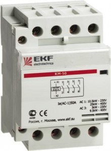 EKF Контактор модульный КМ 16А 4NО (3 мод.)  km-3-16-40