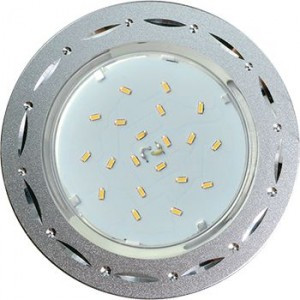 Ecola GX53 H4 DL5385 св-к Точки-полоски по кругу Матовый Хром/Алюм. 20x110 FC5385ECB (10!)