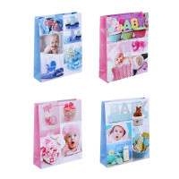 Пакет подарочный бумажный, 32x40x10 см, 128 гр, 4 дизайна, BABY