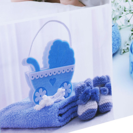 Пакет подарочный бумажный, 32x40x10 см, 128 гр, 4 дизайна, BABY