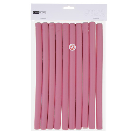 Папильотки ЮНИLOOK 10 шт, 25x1,5см, пластик, резина, 4 цвета, ACS-79