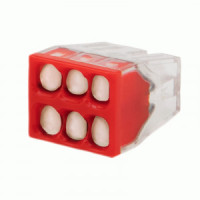 REXANT клемма СМК 2273-246 с пастой 6х(0,5-2,5мм2) прозрачная (100шт, цена за шт) 07-3210      