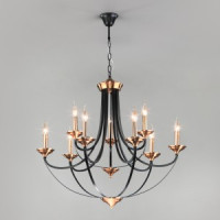 EUROSVET Люстра 9x60W 820х1300 металл чёрный Lazzaro 60098/9