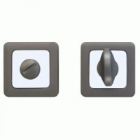 Сантехническая завертка к ручкам АЛЛЮР АРТ BK-S1 MBN/CP(4142) квадрат графит/хром (100,10)