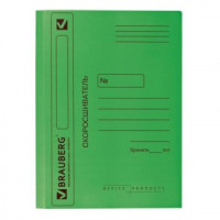 Скоросшиватель карт. мел. BRAUBERG, гарант. пл. 360г/кв.м., зеленый (на 200л.) 121519