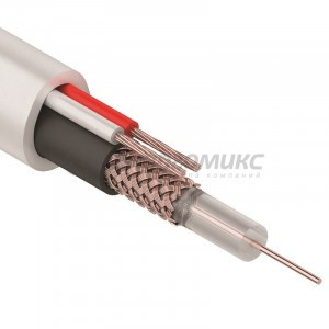 Кабель для видеонаблюдения KBK-B-2x0,50мм, 200м., белый  REXANT, 01-4012