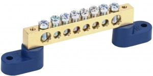 IEK шина N "Ноль" (нул.) на двух угловых изол ШНИ-8х12-8-У2-С