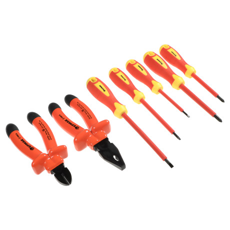 ЕРМАК Набор диэлектрического инструмента: диэлектрический, высоковольтный до ~1000В, 7предм.