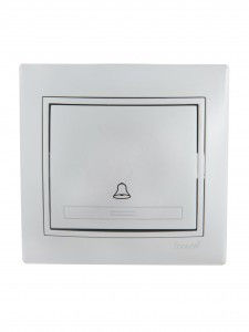 Lezard Мира кнопка звон. СУ 1 кл. 16А металлик серый (корпус PC) 701-1010-103