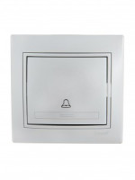 Lezard Мира кнопка звон. СУ 1 кл. 16А металлик серый (корпус PC) 701-1010-103