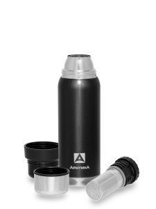Термос Арктика 106-750C узк.горло 0,75л нерж.сталь черный