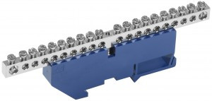 IEK шина N "Ноль" (нул.) на DIN-изол. Ni ШНИ-6х9-20-Д-С YNN10-20-D-K07-N