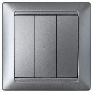 Bylectrica СТИЛЬ выкл. 3 кл. СУ серебро, (С0510-805 серебро)