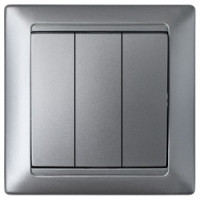 Bylectrica СТИЛЬ выкл. 3 кл. СУ серебро, (С0510-805 серебро)