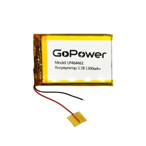 Ак-р Li-Pol GoPower LP464461 PK1 3.7V 1300mAh (1/250)