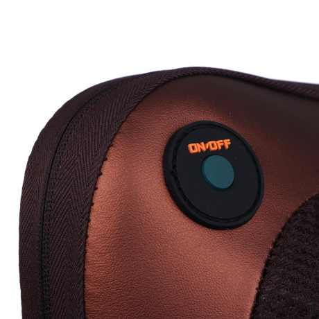 LEBEN Массажная подушка, 3 режима, ИК-подогрев, от сети, кожзам, текстиль