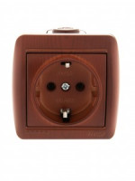 Lezard Ната роз. ОУ 1 мест. 16А вишня (земля, керамика, корпус PC) 710-0600-122