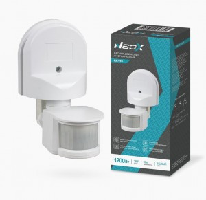 ASD/NEOX датчик движения ИК настенный ДД 08Б 1200W, 12м, 180гр. белый IP44 3325