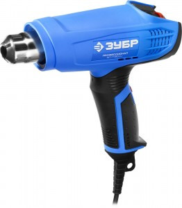 ЗУБР "ПРОФЕССИОНАЛ". Фен технический, керамич изолят, 80-550град, 350/500л/мин, кейс, 1800Вт