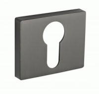 Накладка на цилиндр прямоуг. РЕНЦ, матовый черный никель  INET 01 MBN