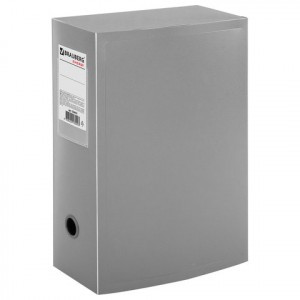 Короб архивный (330х245 мм), 100 мм, пластик, разборный, до 900л., серый, 0,9 мм, BRAUBERG "Energy",