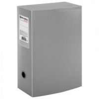 Короб архивный (330х245 мм), 100 мм, пластик, разборный, до 900л., серый, 0,9 мм, BRAUBERG &quot;Energy&quot;,