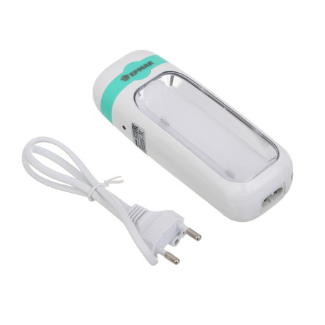 Фонарь-светильник тм ЕРМАК, LED, 2 режима, 1200мАч, пластик, 130х50х37 мм, тип питания 220 В