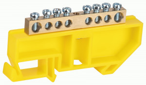 ЭРА шина PE земля ШНИ-6х9-8-Д-Желтый 8 отв.на DIN-изоляторе (уп.10шт, цена за шт) 62959