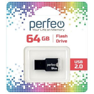 Флэш-диск USB 64GB Perfeo Perfeo M01 Black