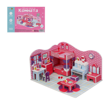 ХОББИХИТ Набор для творчества "Комната", EPS, бумага, 21х14,5см, 4 дизайна