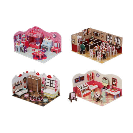 ХОББИХИТ Набор для творчества "Комната", EPS, бумага, 21х14,5см, 4 дизайна