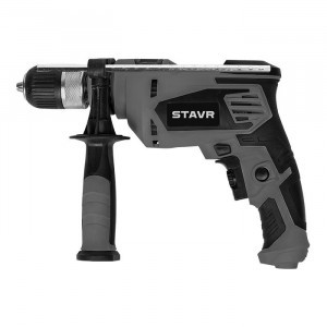 Ставр Дрель ударная 750Вт, 2 режима, БЗП 13мм, 0-3000об/мин, дерево/кирпич/мет 33/15/13мм, кабель 3м