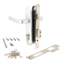 Замок врез 1226-CR Apecs (мат.хром) с ручками  \16